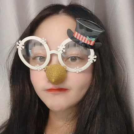 Christmas Weird Glasses Personalized Christmas Hair Clip, Love Elderly Snowman, Green Polka Dot Tree, Big Christmas Tree With Balls, Single-sided Glitter Christmas Hat, Snowflake Christmas Tree, Hug Santa Claus, Santa Claus Head, Knight Hat Pointed Nos...