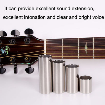 2PCS Stainless Steel Guitar Slide Tube Folk Slide Block, 28mm(Silver), 51mm(Silver), 60mm(Silver), 70mm(Silver), 28mm(Gold), 51mm(Gold), 60mm(Gold), 70mm(Gold), 28mm(Black), 51mm(Black), 60mm(Black), 70mm(Black)