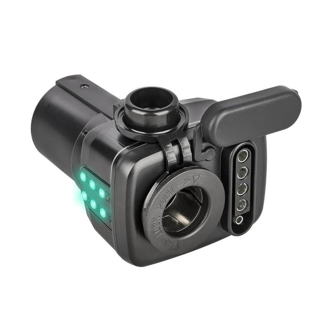 7 Pin to 12V Truck Cigarette Lighter Power Adapter with LED Circuit Tester