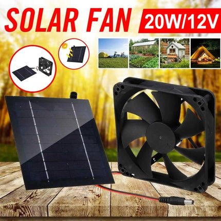 20W Solar Mini Fan Bathroom Kitchen Solar Exhaust Fan