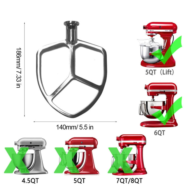 Stainless Steel Accessories, For KitchenAid  6QT Mixer Head, For KitchenAid 5QT Mixer Head, For KitchenAid Stand Mixer 5QT  Whip Whisk, For Kitchenaid Stand Mixer 5QT Dough Hook, For KitchenAid Stand Mixer 6QT Whip Whisk                                ...