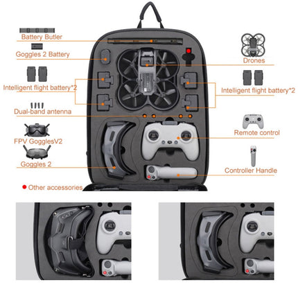 For DJI AVATA  Storage Bag Hard Shell Waterproof Shoulder Bag Backpack