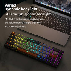 ZIYOU LANG T8 68 Keys RGB Gaming Mechanical Keyboard, Cable Length: 1.5m, Style:, T8 Micro Light Version Green Shaft