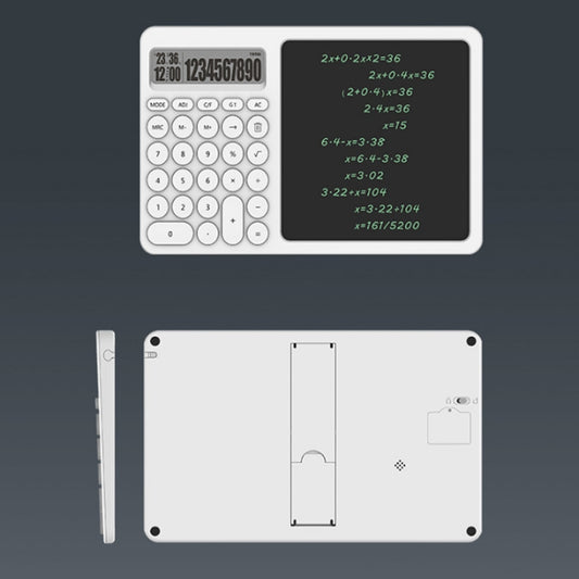 Office Calculator LCD Handwriting Board With Stand, White