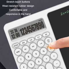 Office Calculator LCD Handwriting Board With Stand, White