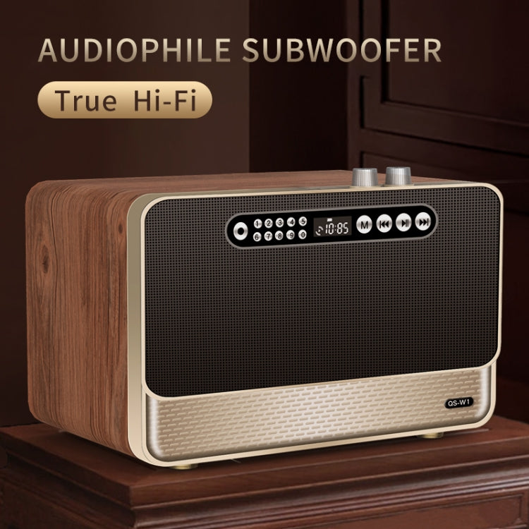 W1 Wooden HIFI Sound Effect Desktop Wireless Bluetooth Speaker