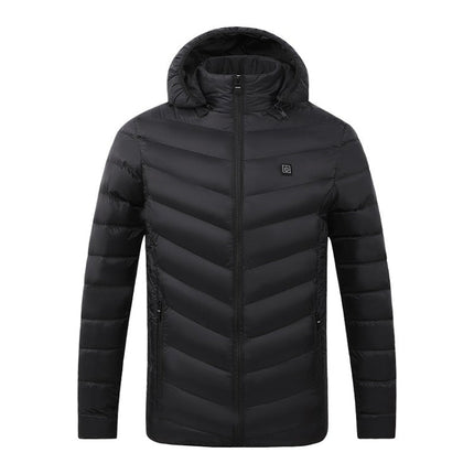USB Winter Electric Heated Jacket Warm Thermal Jacket, 4 Zone Blue S, 4 Zone Blue M, 4 Zone Blue L, 4 Zone Blue XL, 4 Zone Blue XXL, 4 Zone Blue 3XL, 4 Zone Blue 4XL, 4 Zone Black  S, 4 Zone Black  M, 4 Zone Black  L, 4 Zone Black  XL, 4 Zone Black  XX...
