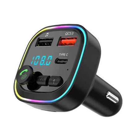 Car MP3 Bluetooth Hands-free Player Car FM Transmitter, P3-PD Fast Charging, P4-QC3.0