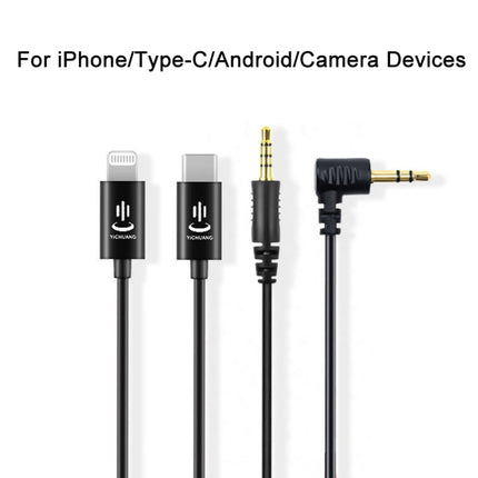 For Rode Microphone YICHUANG Adapter Audio Cable, 3.5mm To 8 Pin, 3.5mm To Type -C, 3.5mm TRS to TRS, 3.5mm TRS to TRRS