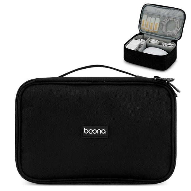 Baona Multifunctional Earphone Data Cable Digital Storage Bag, Spec:, Single-layer (Gray), Single-layer (Black), 2-layer (Gray), 2-layer (Black), Single-Layer Box (Gray), Single-Layer Box (Black), 2-layer Box (Gray), 2-layer Box (Black), XL (Gray)     ...
