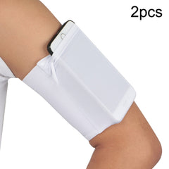 2pcs Outdoor Fitness Mobile Phone Arm Bag Sports Elastic Armbands