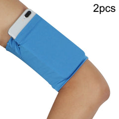 2pcs Outdoor Fitness Mobile Phone Arm Bag Sports Elastic Armbands