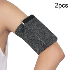 2pcs Outdoor Fitness Mobile Phone Arm Bag Sports Elastic Armbands