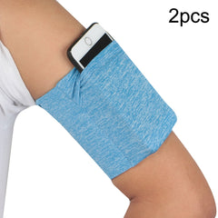 2pcs Outdoor Fitness Mobile Phone Arm Bag Sports Elastic Armbands