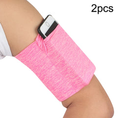 2pcs Outdoor Fitness Mobile Phone Arm Bag Sports Elastic Armbands