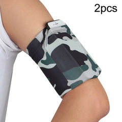 2pcs Outdoor Fitness Mobile Phone Arm Bag Sports Elastic Armbands