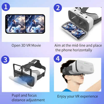VRSHINECON G15 Helmet Virtual Reality VR Glasses All In One Game Phone 3D Glasses