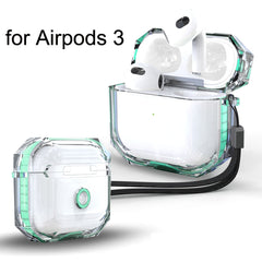 For AirPods 3 RJT-AP-03 Transparent Anti-fall Bluetooth Earphone Protective Sleeve