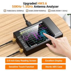 NANOVNA-H Upgraded Version 2.8 Inch TFT 50Khz-1.5Ghz Vector Network Antenna Analyzer MF HF VHF UHF With SD Card, 2.8 Inch