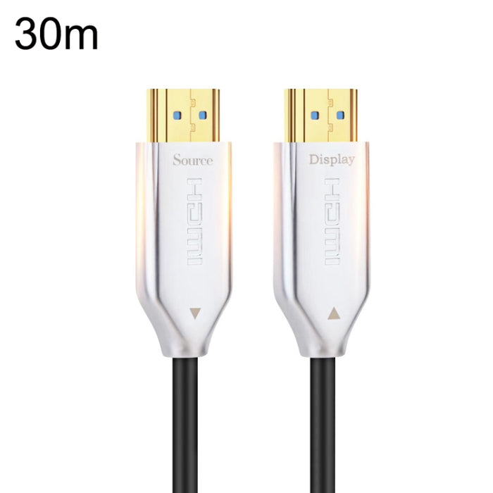 2.0 Version HDMI Fiber Optical Line 4K Ultra High Clear Line Monitor Connecting Cable, Length: 30m(White)