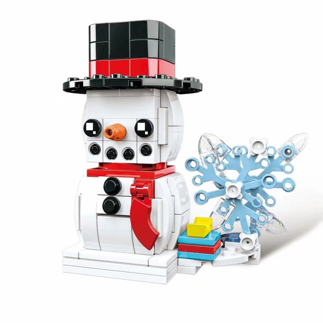 Christmas Theme Building Blocks Small Particles Puzzle Toy, 10089A Christmas Grandma, 10089B Christmas Snowman, 10089C Christmas Elk, 10089D Santa Claus