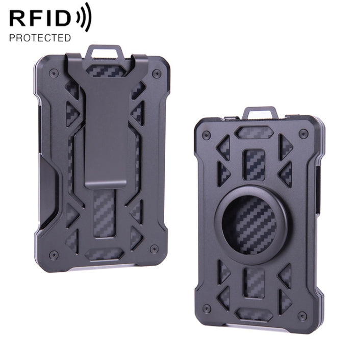 For AirTag 2nd Gen / AirTag 1st Gen Card Holder Metal Anti-Theft RFID Wallet, ak-4 A Black, ak-4 A Blue, ak-4 A  Silver, ak-4 A  Gray, ak-4 B  Black, ak-4 B Silver, ak-4 B Blue, ak-4 B Gray