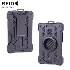 For AirTag Tracker Card Holder Metal Anti-Theft RFID Wallet, ak-4 B Silver, ak-4 B Blue, ak-4 B Gray, ak-4 A Black, ak-4 A Blue, ak-4 A  Silver, ak-4 A  Gray, ak-4 B  Black