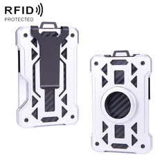 For AirTag Tracker Card Holder Metal Anti-Theft RFID Wallet, ak-4 B Silver, ak-4 B Blue, ak-4 B Gray, ak-4 A Black, ak-4 A Blue, ak-4 A  Silver, ak-4 A  Gray, ak-4 B  Black