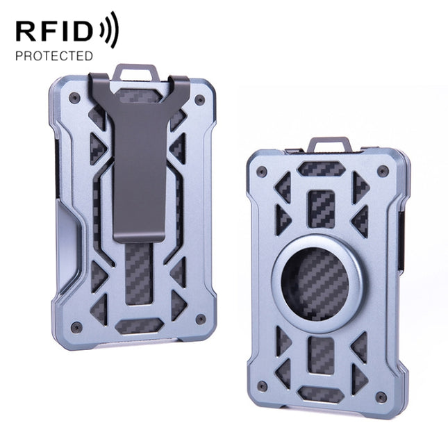 For AirTag 2nd Gen / AirTag 1st Gen Card Holder Metal Anti-Theft RFID Wallet, ak-4 A Black, ak-4 A Blue, ak-4 A  Silver, ak-4 A  Gray, ak-4 B  Black, ak-4 B Silver, ak-4 B Blue, ak-4 B Gray
