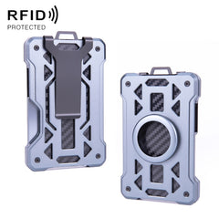 For AirTag Tracker Card Holder Metal Anti-Theft RFID Wallet, ak-4 B Silver, ak-4 B Blue, ak-4 B Gray, ak-4 A Black, ak-4 A Blue, ak-4 A  Silver, ak-4 A  Gray, ak-4 B  Black