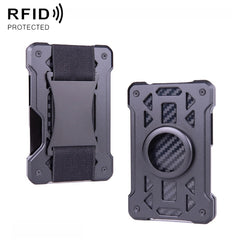 For AirTag Tracker Card Holder Metal Anti-Theft RFID Wallet, ak-4 B Silver, ak-4 B Blue, ak-4 B Gray, ak-4 A Black, ak-4 A Blue, ak-4 A  Silver, ak-4 A  Gray, ak-4 B  Black