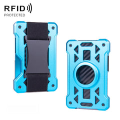 For AirTag Tracker Card Holder Metal Anti-Theft RFID Wallet, ak-4 B Silver, ak-4 B Blue, ak-4 B Gray, ak-4 A Black, ak-4 A Blue, ak-4 A  Silver, ak-4 A  Gray, ak-4 B  Black