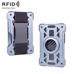 For AirTag Tracker Card Holder Metal Anti-Theft RFID Wallet, ak-4 B Silver, ak-4 B Blue, ak-4 B Gray, ak-4 A Black, ak-4 A Blue, ak-4 A  Silver, ak-4 A  Gray, ak-4 B  Black