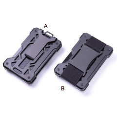 For AirTag Tracker Card Holder Metal Anti-Theft RFID Wallet, ak-4 B Silver, ak-4 B Blue, ak-4 B Gray, ak-4 A Black, ak-4 A Blue, ak-4 A  Silver, ak-4 A  Gray, ak-4 B  Black