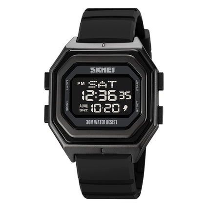 SKMEI 1875 Men Outdoor Electronic Watch Timing Multi-Functional Watch, Style:, 1875 Steel Band Black Machine, 1875 Silicone Band White Machine, 1875 Silicone Band Black Machine, 1875 Steel Band White Machine