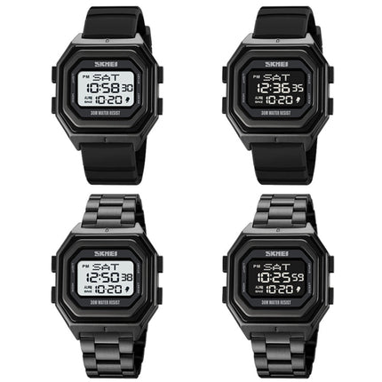 SKMEI 1875 Men Outdoor Electronic Watch Timing Multi-Functional Watch, Style:, 1875 Steel Band Black Machine, 1875 Silicone Band White Machine, 1875 Silicone Band Black Machine, 1875 Steel Band White Machine