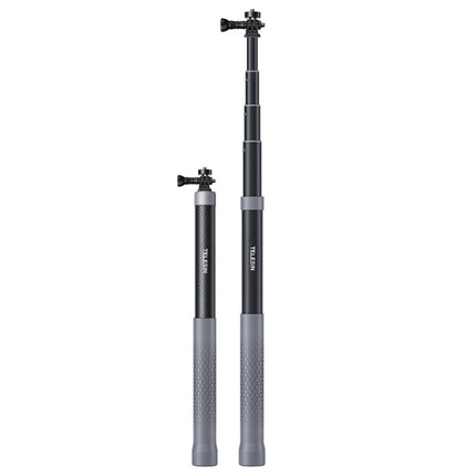 TELESIN 1.2m Carbon Fiber Monopod Selfie Stick With 1/4 Screw For DJI, Insta360, GoPro and Other Action Cameras, 1.2m
