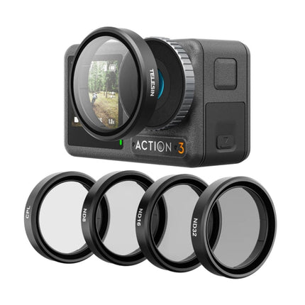 For DJI OSMO Action 3 / 4  TELESIN ND CPL Filter Set Aluminium Alloy Frame Lens
