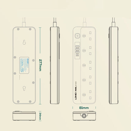 LDNIO 5+4 Ports Multifunctional Travel Home Office Fast Charging Socket