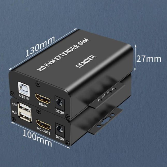 BW-HKE60A HDMI 60m KVM With USB Extender Support POE Single-End Power Supply With US Plug, BW-HKE60A