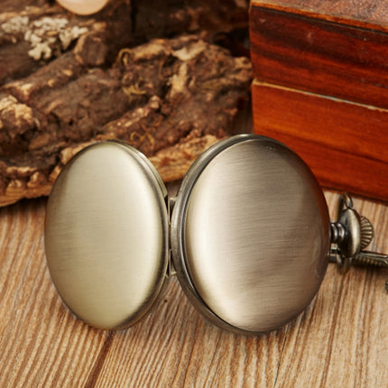 pm240 Classic Double Open Double Face Vintage Manual Mechanical Pocket Watch with Roman Lettering