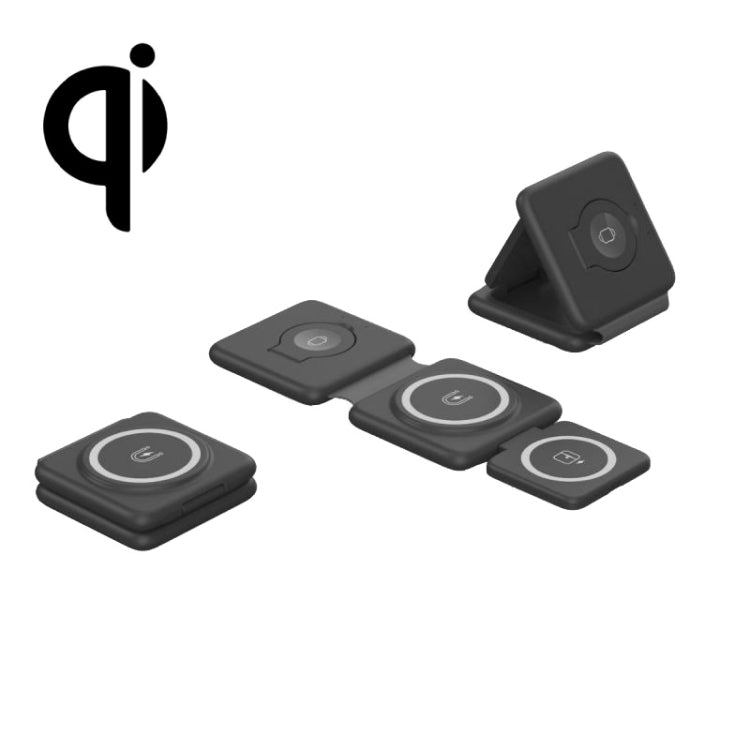 HQ-UD14 Folding 3 In 1 Wireless Charger For iPhone Series/QI Mobile & Apple Watch & AirPods, HQ-UD14