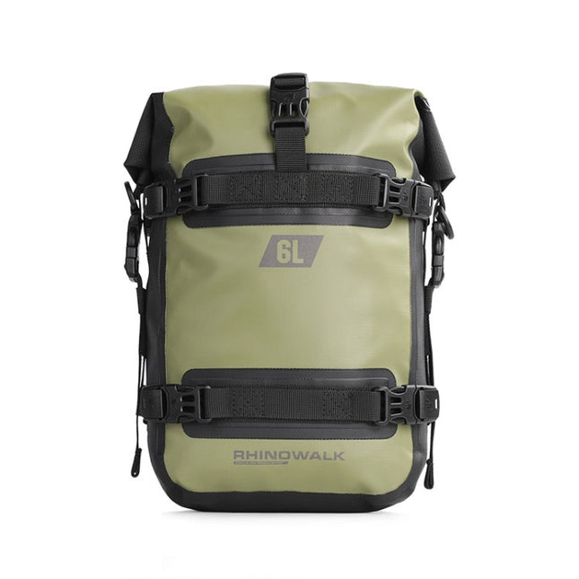 Rhinowalk MT2206 6L Waterproof Motorcycle Bumper Bag Outdoor Riding Bag, 6L(Black), 6L(Green)