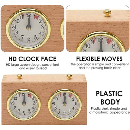 DT05a Retro Wood Shell Chess Clock Mechanical International Chess Clock