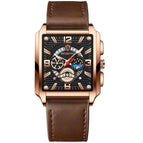 Brown Leather-Rose Gold-Black