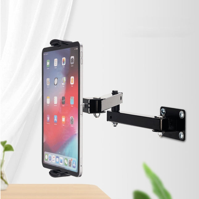 Wall Mount Tablet Cell Phone Stand Long Arm Stretchable Holder for 4-13 inch Devices