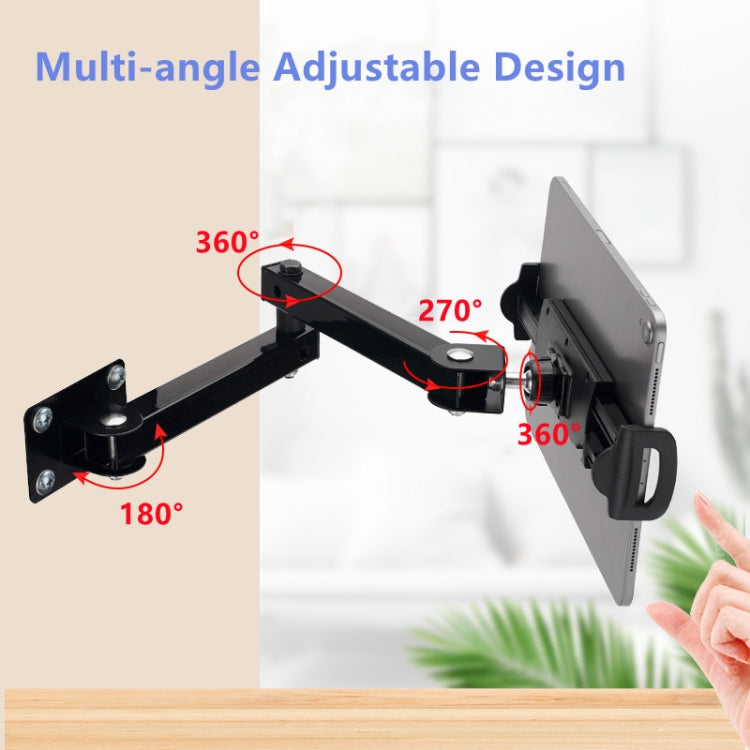 Wall Mount Tablet Cell Phone Stand Long Arm Stretchable Holder for 4-13 inch Devices, Stretchable Tablet  Bracket 2