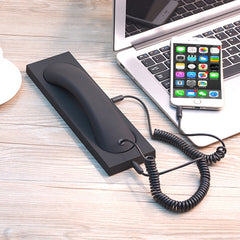 3.5mm Universal Office Mobile Phone Retro External Headset Mobile Phone Handset, 3.5mm Wired White, 3.5mm Wired Black