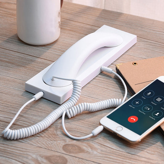3.5mm Universal Office Mobile Phone Retro External Headset Mobile Phone Handset, 3.5mm Wired White, 3.5mm Wired Black