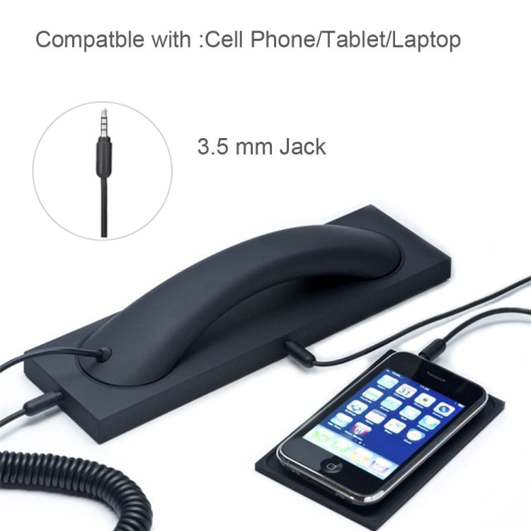 3.5mm Universal Office Mobile Phone Retro External Headset Mobile Phone Handset, 3.5mm Wired Black, 3.5mm Wired White